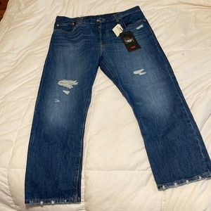 Women’s Original Cropped Levi’s High Rise Straight Leg Jeans Denim